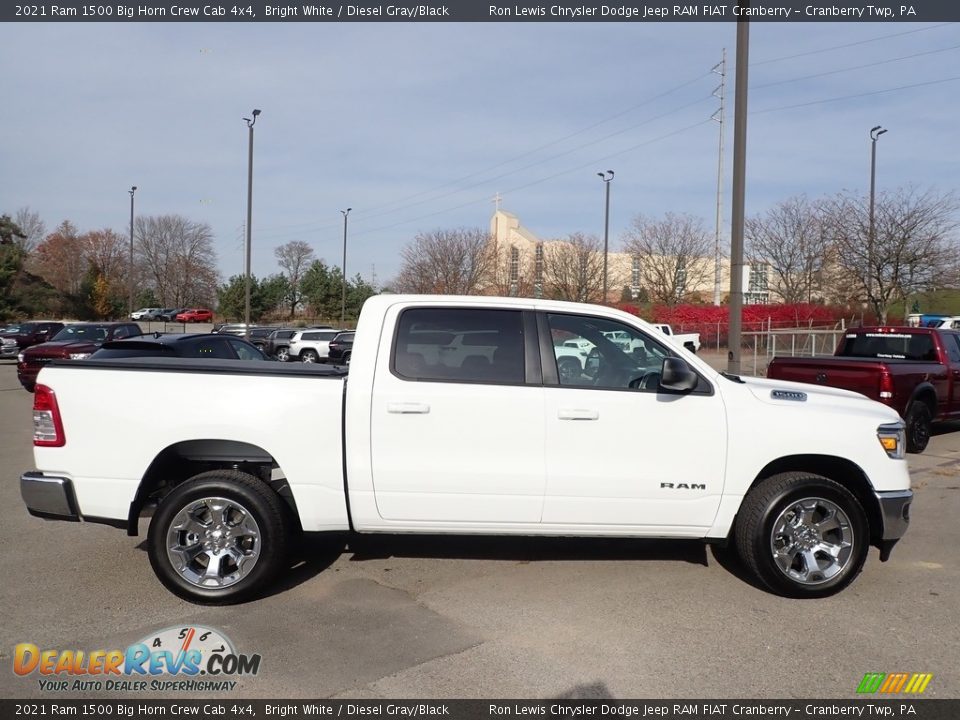 2021 Ram 1500 Big Horn Crew Cab 4x4 Bright White / Diesel Gray/Black Photo #4