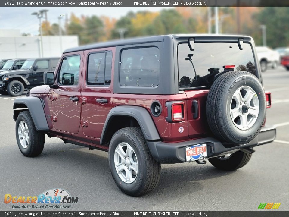 2021 Jeep Wrangler Unlimited Sport 4x4 Snazzberry Pearl / Black Photo #6