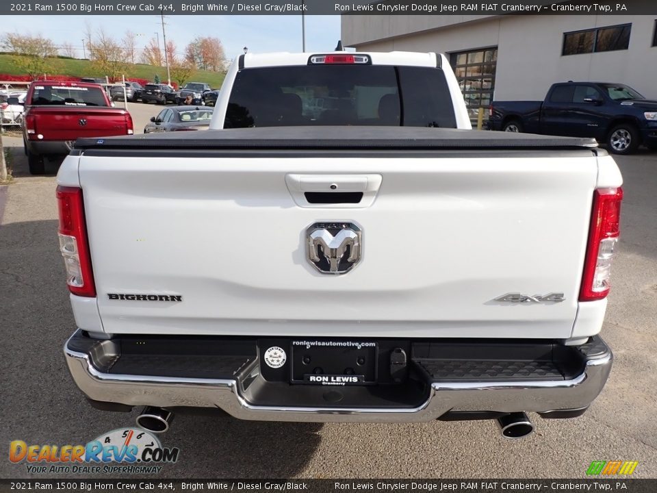 2021 Ram 1500 Big Horn Crew Cab 4x4 Bright White / Diesel Gray/Black Photo #6