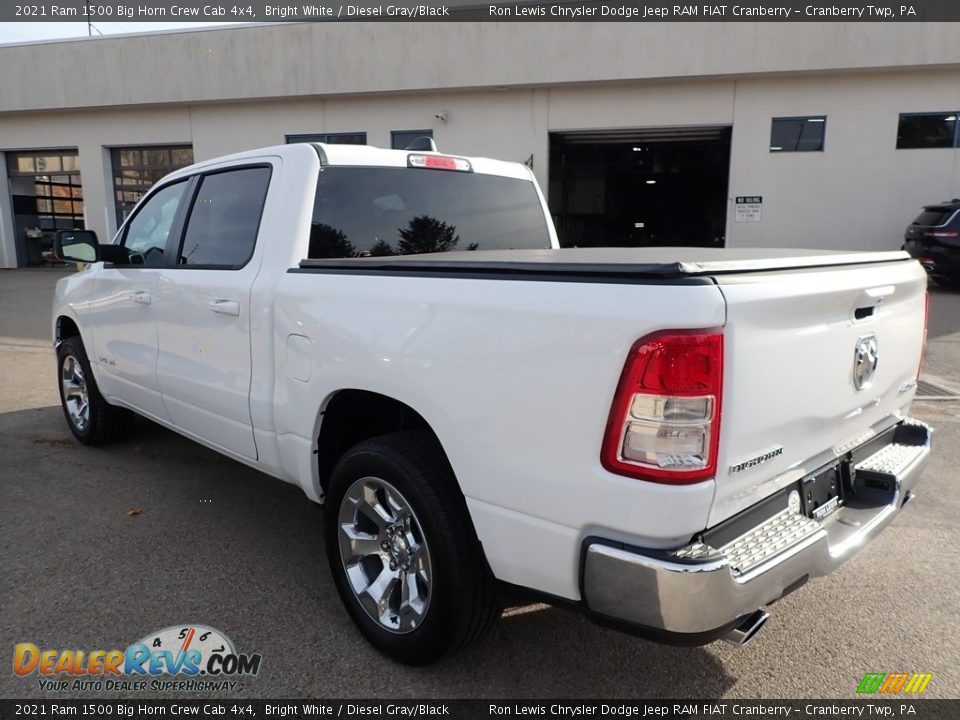 2021 Ram 1500 Big Horn Crew Cab 4x4 Bright White / Diesel Gray/Black Photo #7