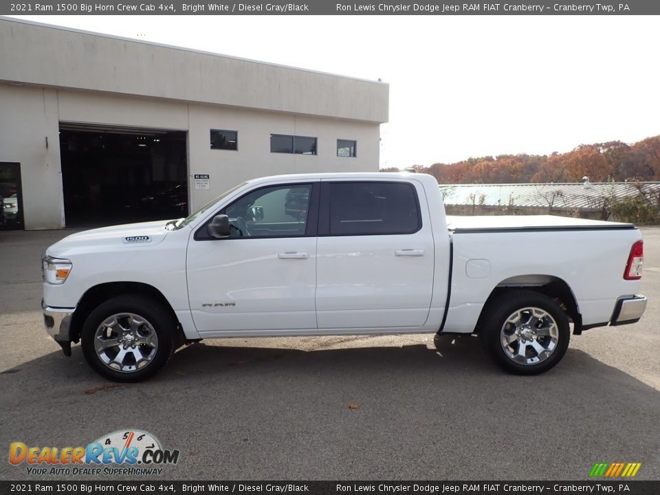 2021 Ram 1500 Big Horn Crew Cab 4x4 Bright White / Diesel Gray/Black Photo #8