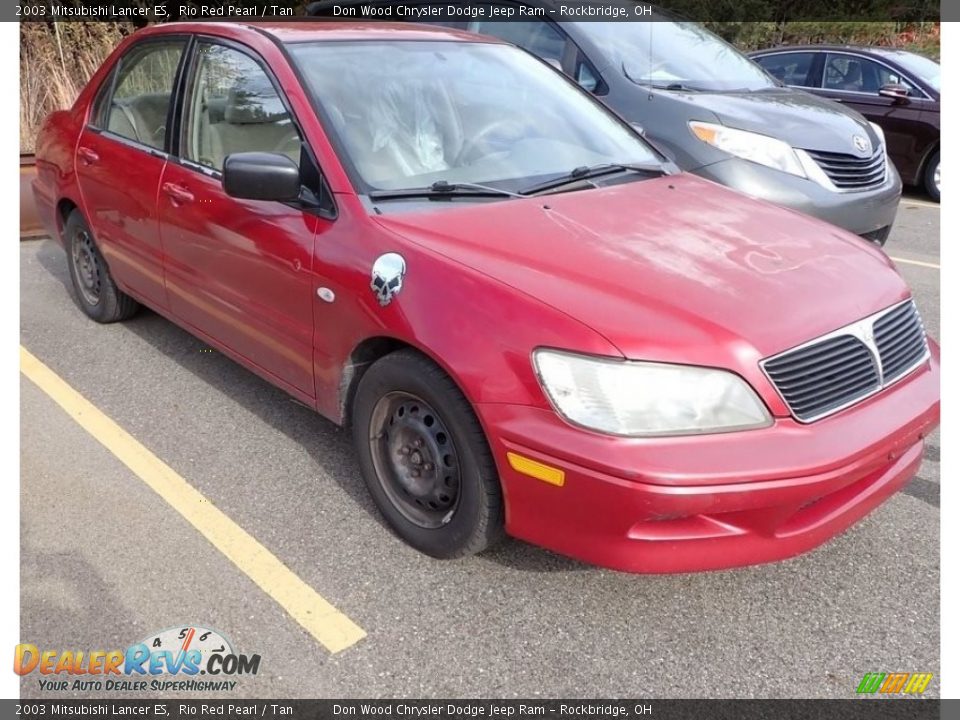 2003 Mitsubishi Lancer ES Rio Red Pearl / Tan Photo #1