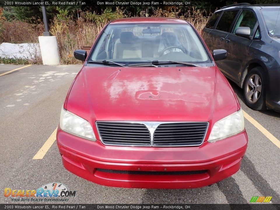 2003 Mitsubishi Lancer ES Rio Red Pearl / Tan Photo #2