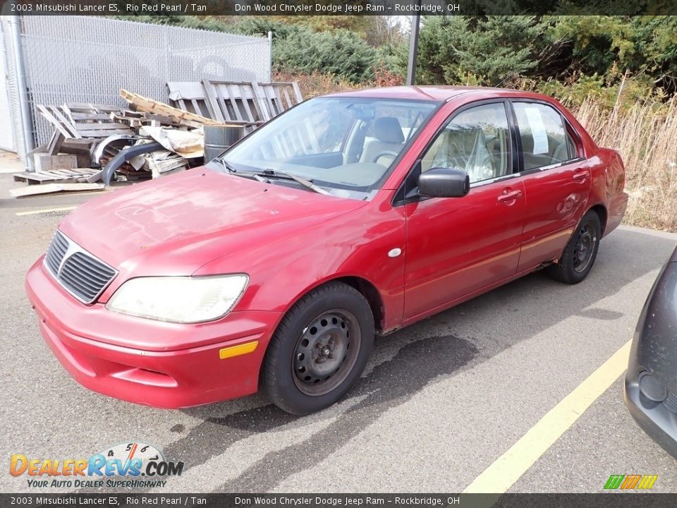 2003 Mitsubishi Lancer ES Rio Red Pearl / Tan Photo #3