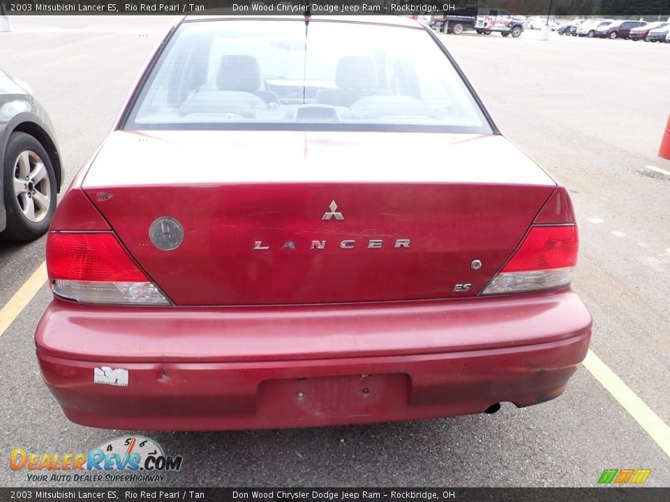 2003 Mitsubishi Lancer ES Rio Red Pearl / Tan Photo #4