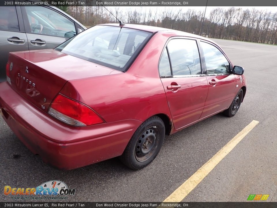 2003 Mitsubishi Lancer ES Rio Red Pearl / Tan Photo #5