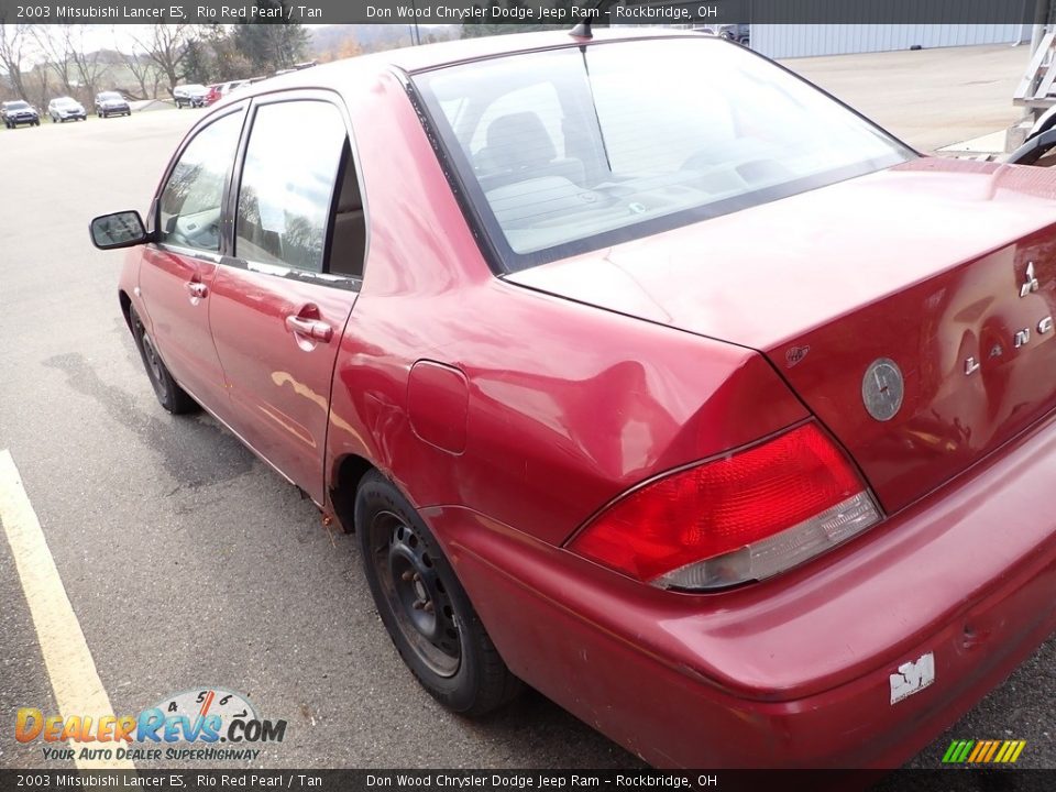 2003 Mitsubishi Lancer ES Rio Red Pearl / Tan Photo #6