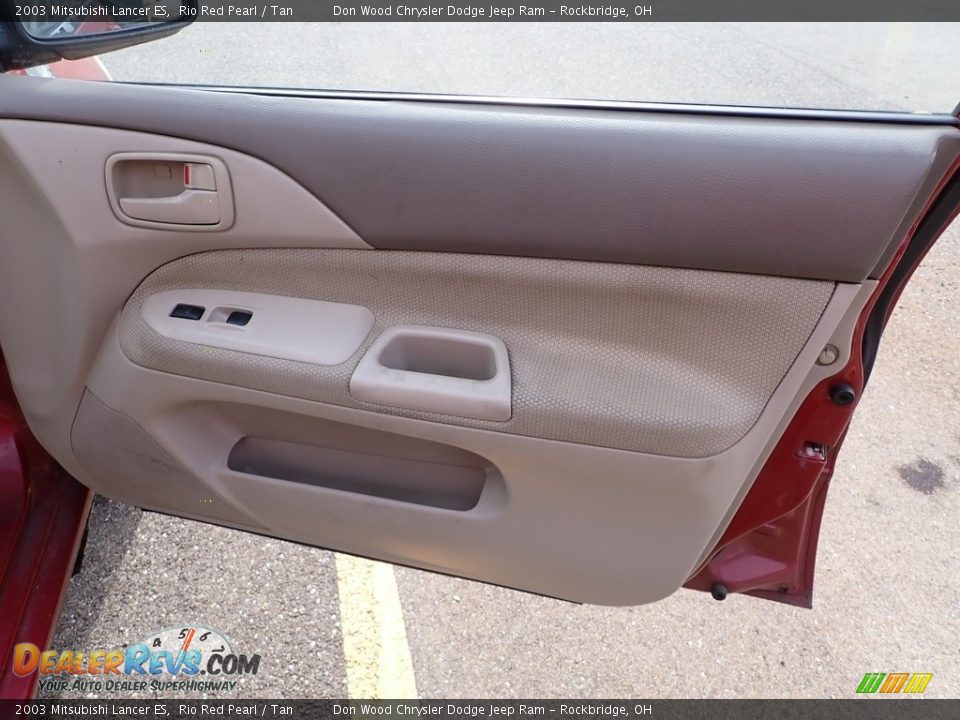 2003 Mitsubishi Lancer ES Rio Red Pearl / Tan Photo #8