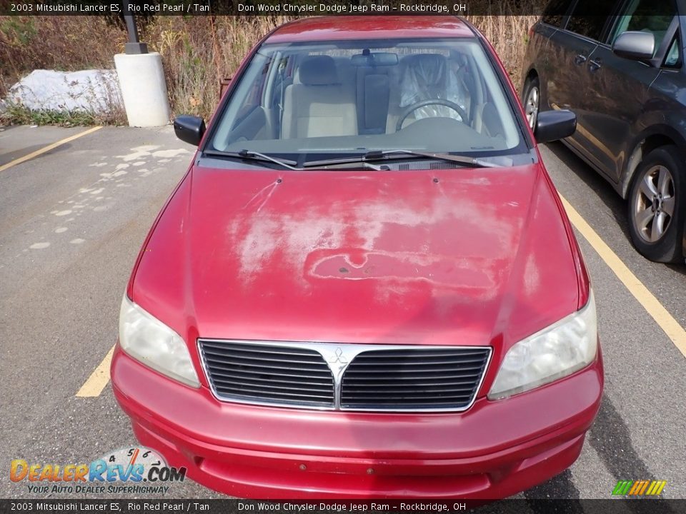 2003 Mitsubishi Lancer ES Rio Red Pearl / Tan Photo #10