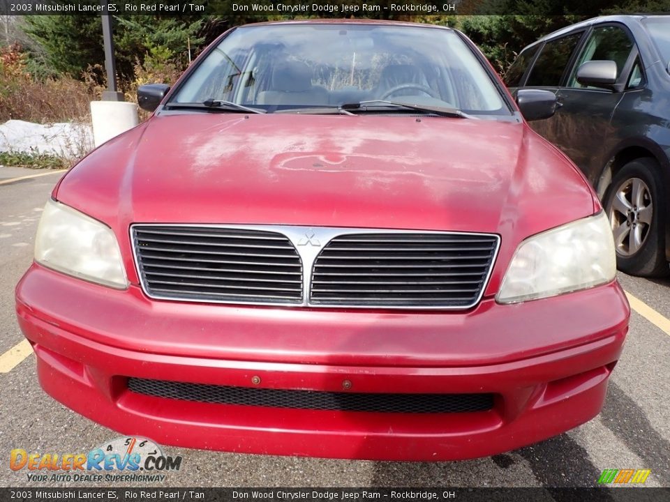 2003 Mitsubishi Lancer ES Rio Red Pearl / Tan Photo #11