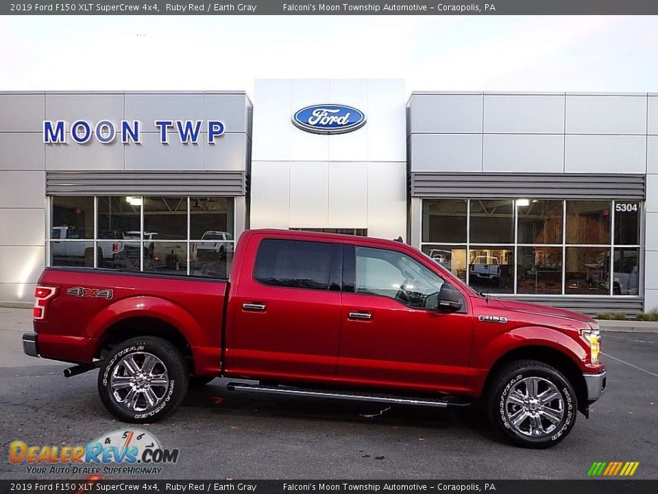 2019 Ford F150 XLT SuperCrew 4x4 Ruby Red / Earth Gray Photo #1