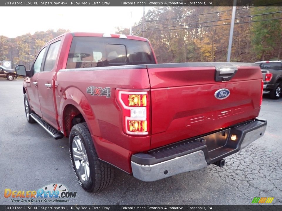 2019 Ford F150 XLT SuperCrew 4x4 Ruby Red / Earth Gray Photo #4