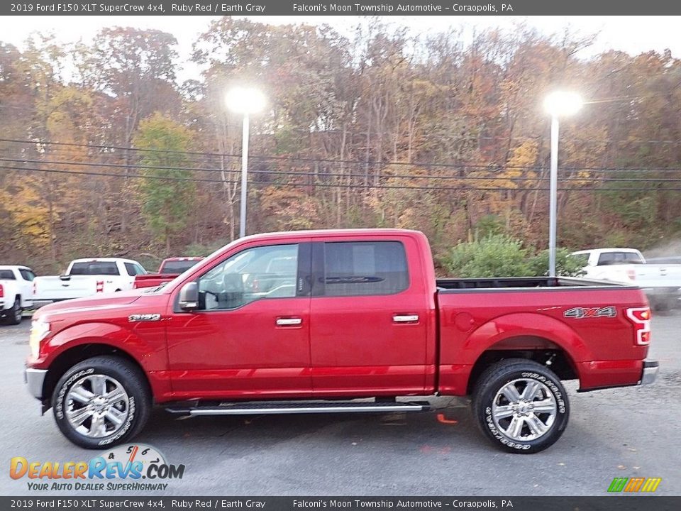 2019 Ford F150 XLT SuperCrew 4x4 Ruby Red / Earth Gray Photo #5