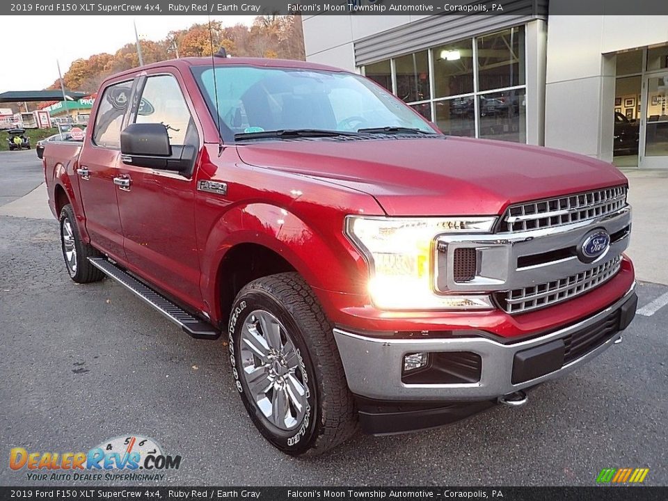 2019 Ford F150 XLT SuperCrew 4x4 Ruby Red / Earth Gray Photo #8