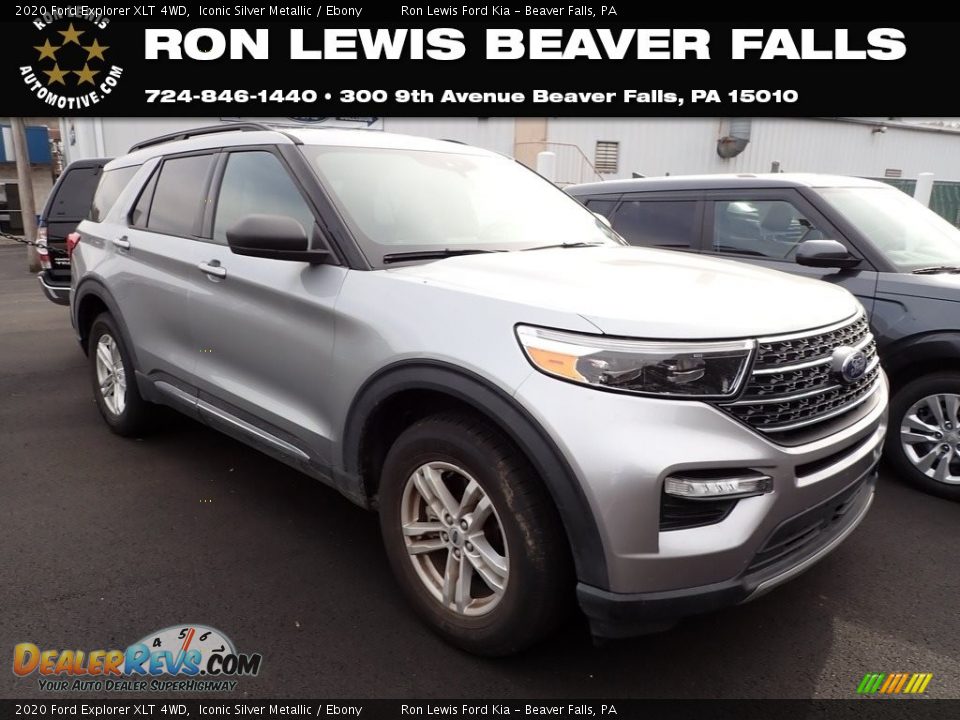 2020 Ford Explorer XLT 4WD Iconic Silver Metallic / Ebony Photo #1