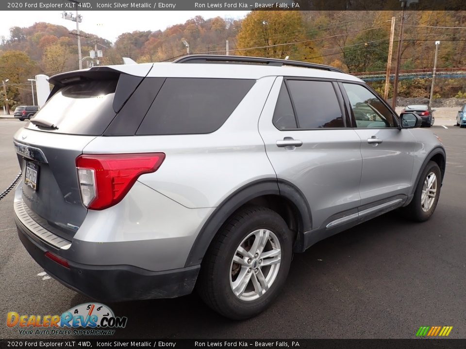 2020 Ford Explorer XLT 4WD Iconic Silver Metallic / Ebony Photo #3