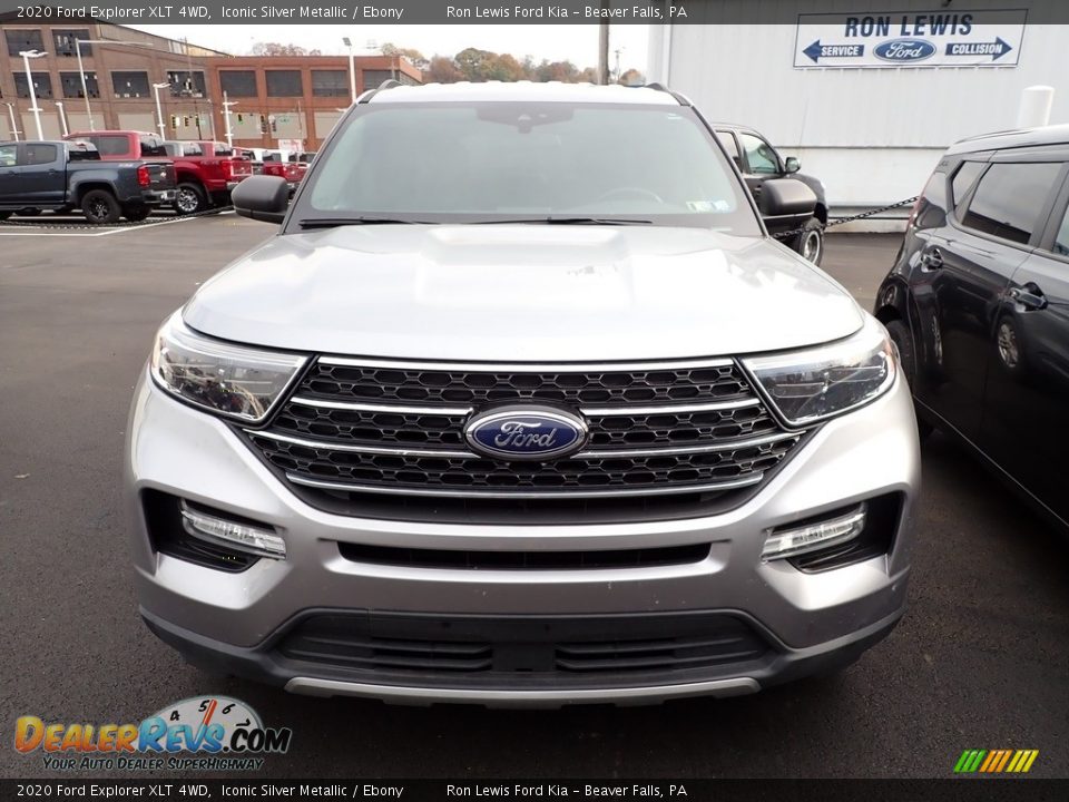 2020 Ford Explorer XLT 4WD Iconic Silver Metallic / Ebony Photo #4