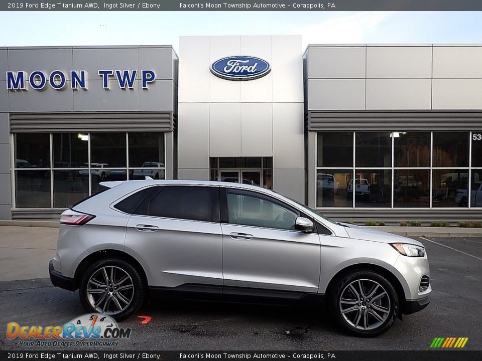 2019 Ford Edge Titanium AWD Ingot Silver / Ebony Photo #1