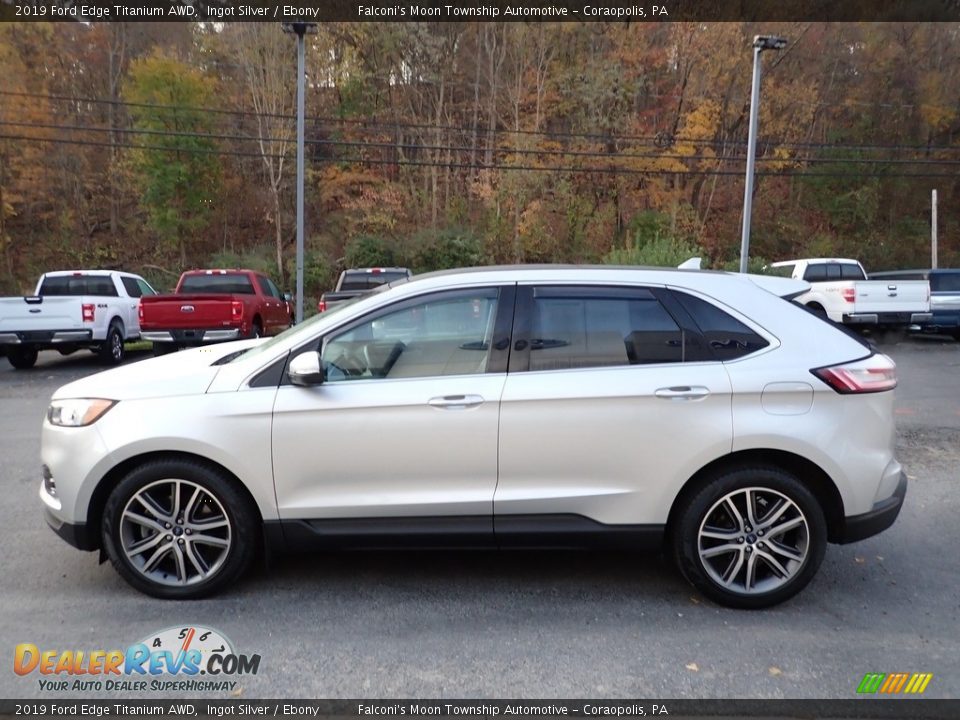 2019 Ford Edge Titanium AWD Ingot Silver / Ebony Photo #6