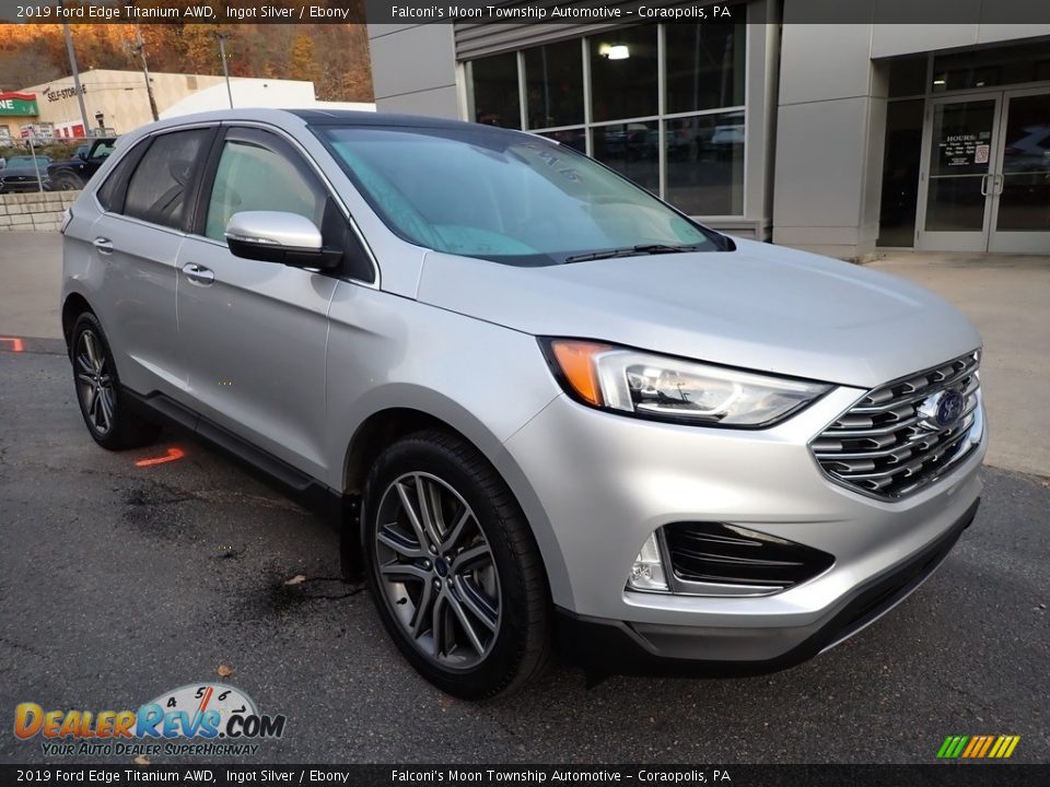 2019 Ford Edge Titanium AWD Ingot Silver / Ebony Photo #9