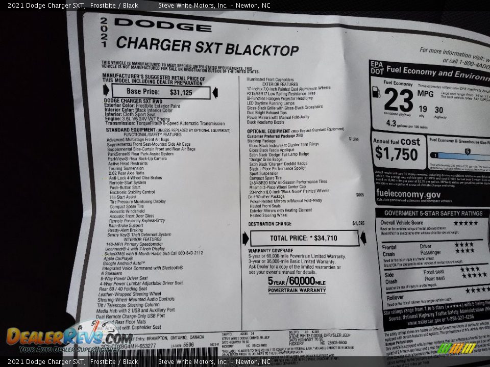 2021 Dodge Charger SXT Frostbite / Black Photo #27