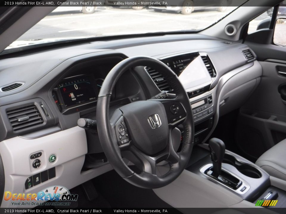 2019 Honda Pilot EX-L AWD Crystal Black Pearl / Black Photo #12