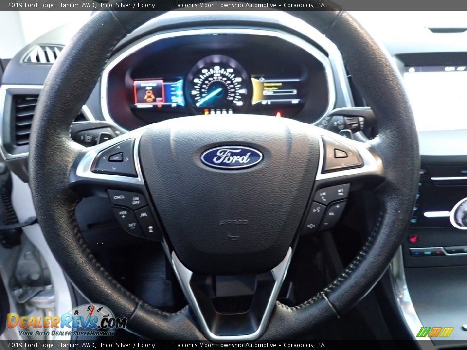 2019 Ford Edge Titanium AWD Ingot Silver / Ebony Photo #23