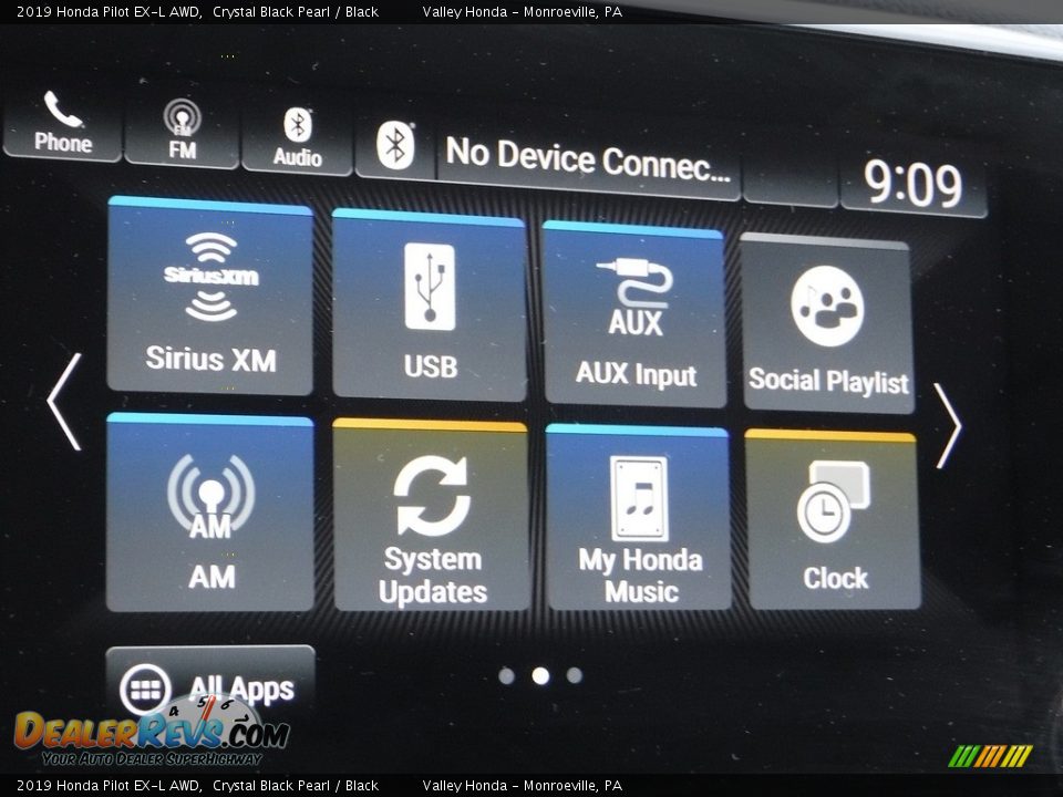 2019 Honda Pilot EX-L AWD Crystal Black Pearl / Black Photo #19