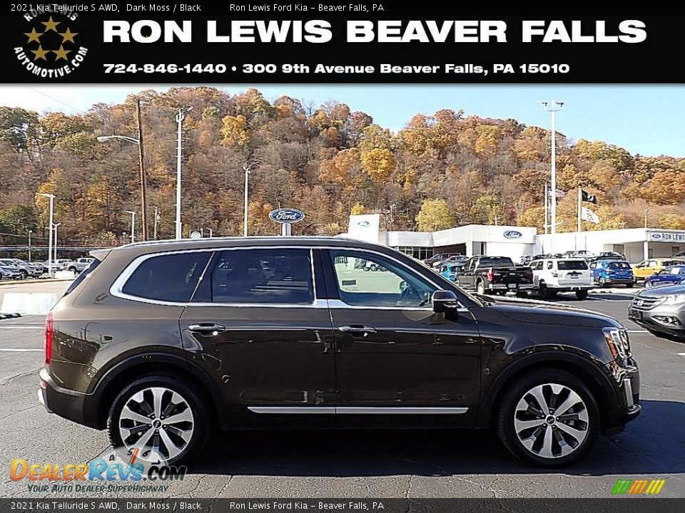 2021 Kia Telluride S AWD Dark Moss / Black Photo #1