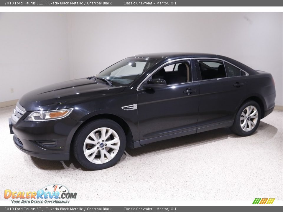 2010 Ford Taurus SEL Tuxedo Black Metallic / Charcoal Black Photo #3