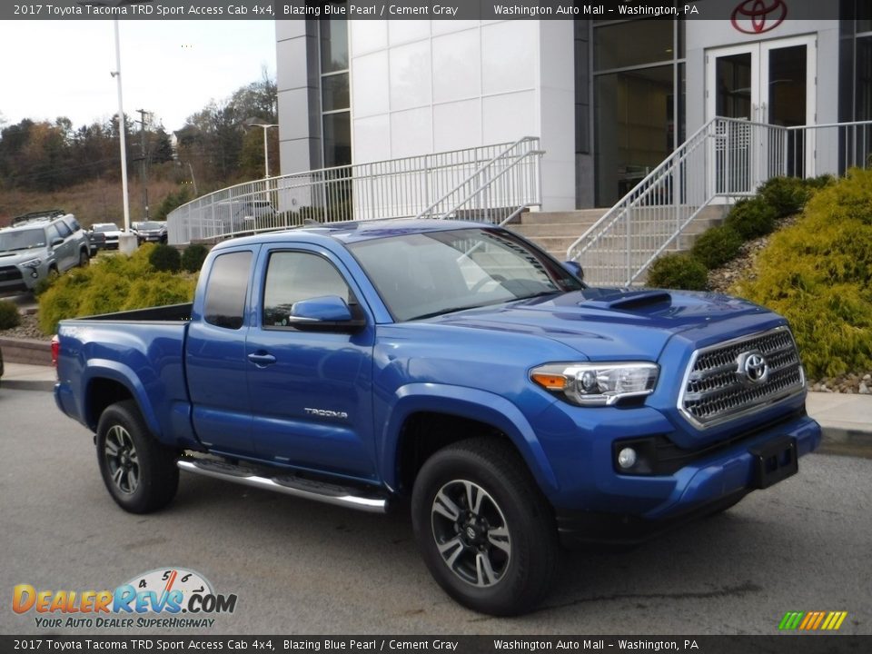 2017 Toyota Tacoma TRD Sport Access Cab 4x4 Blazing Blue Pearl / Cement Gray Photo #1