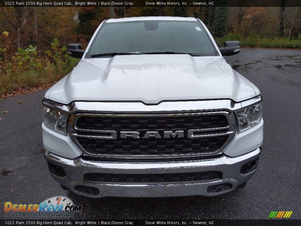 2022 Ram 1500 Big Horn Quad Cab Bright White / Black/Diesel Gray Photo #3