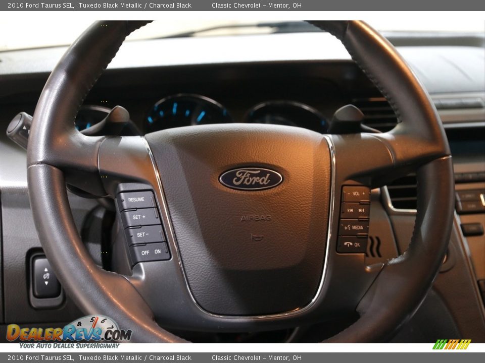 2010 Ford Taurus SEL Tuxedo Black Metallic / Charcoal Black Photo #7