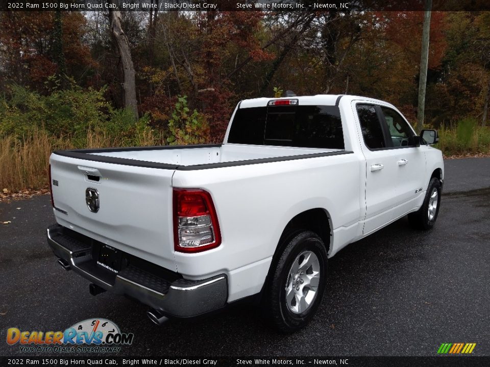 2022 Ram 1500 Big Horn Quad Cab Bright White / Black/Diesel Gray Photo #6