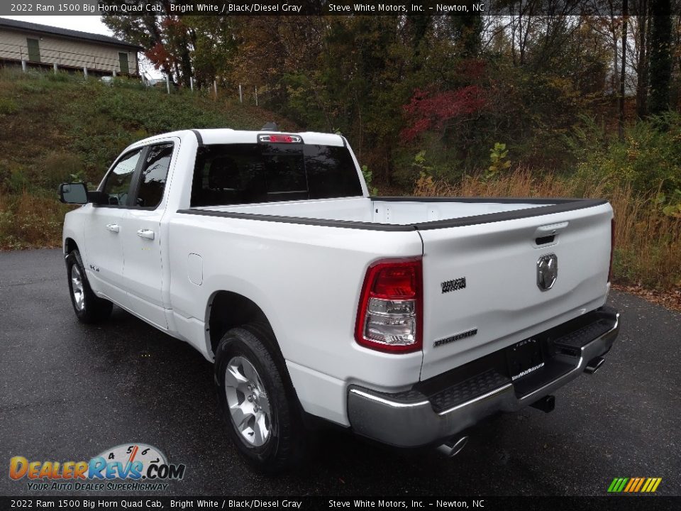 2022 Ram 1500 Big Horn Quad Cab Bright White / Black/Diesel Gray Photo #9