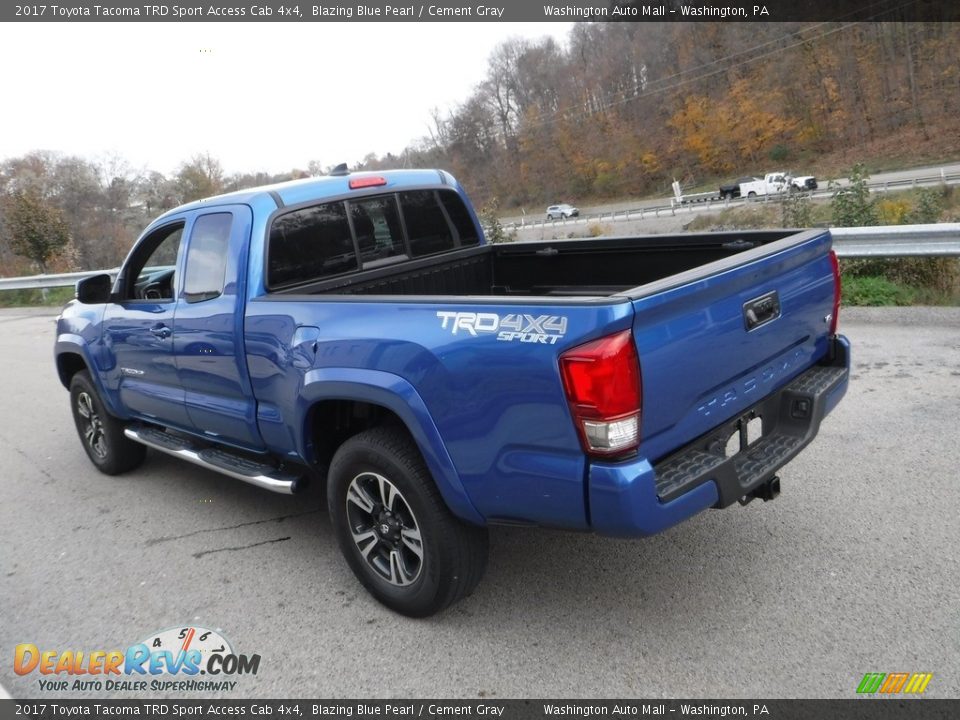 2017 Toyota Tacoma TRD Sport Access Cab 4x4 Blazing Blue Pearl / Cement Gray Photo #15