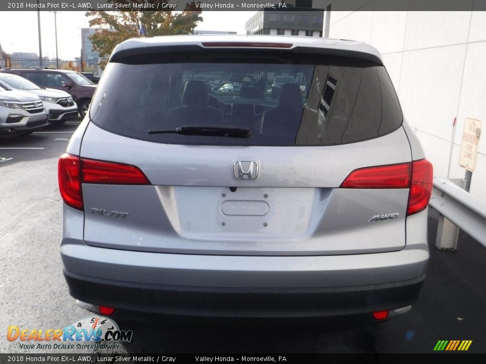 2018 Honda Pilot EX-L AWD Lunar Silver Metallic / Gray Photo #7