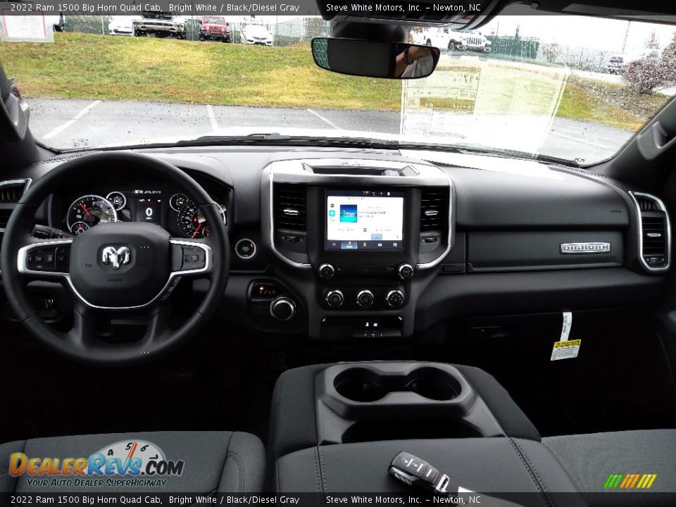 2022 Ram 1500 Big Horn Quad Cab Bright White / Black/Diesel Gray Photo #18