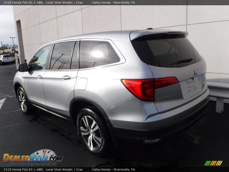 2018 Honda Pilot EX-L AWD Lunar Silver Metallic / Gray Photo #9