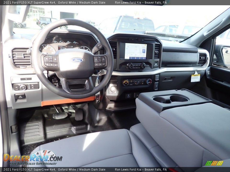 2021 Ford F150 XLT SuperCrew 4x4 Oxford White / Medium Dark Slate Photo #14
