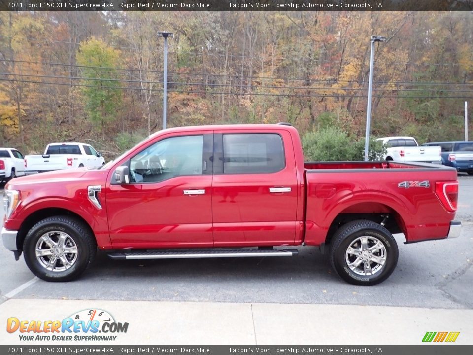 2021 Ford F150 XLT SuperCrew 4x4 Rapid Red / Medium Dark Slate Photo #5