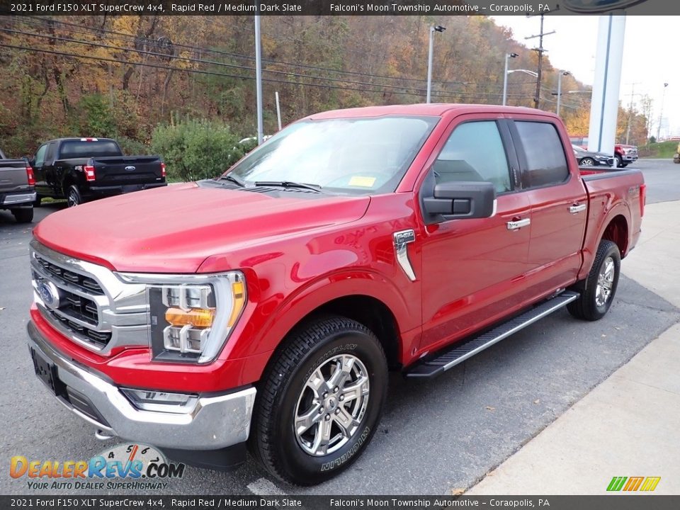 2021 Ford F150 XLT SuperCrew 4x4 Rapid Red / Medium Dark Slate Photo #6