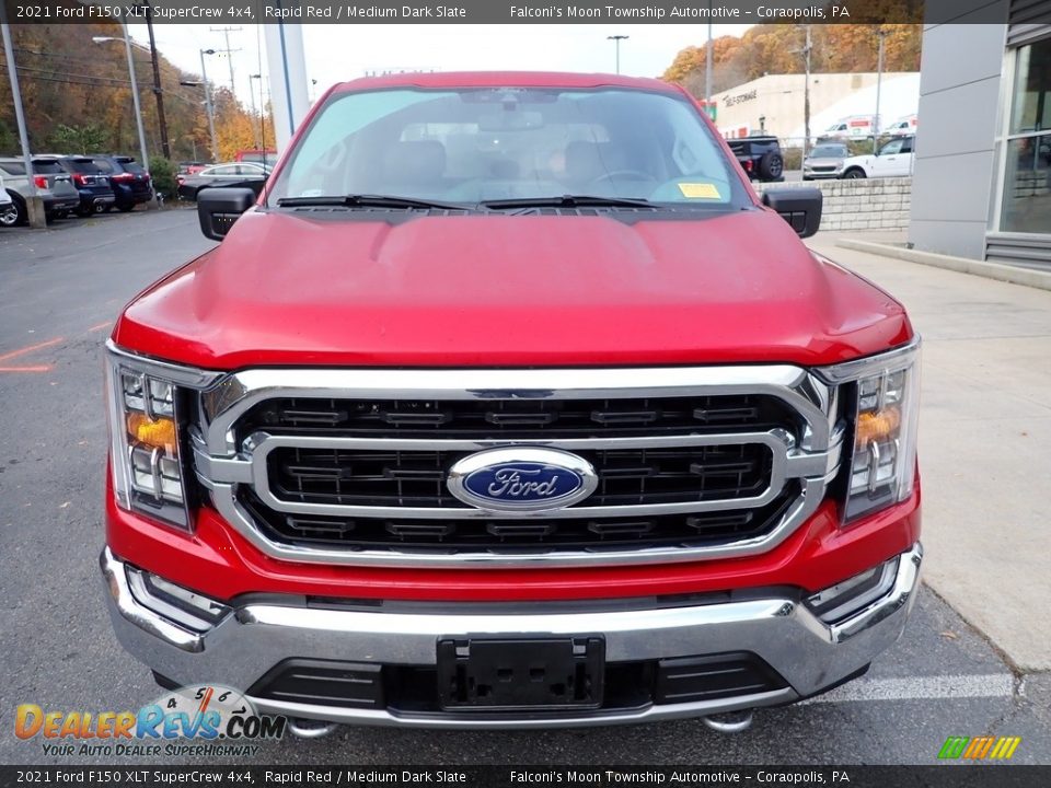 2021 Ford F150 XLT SuperCrew 4x4 Rapid Red / Medium Dark Slate Photo #7