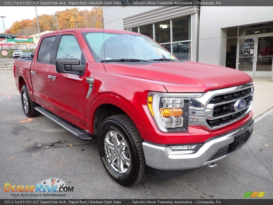 2021 Ford F150 XLT SuperCrew 4x4 Rapid Red / Medium Dark Slate Photo #8
