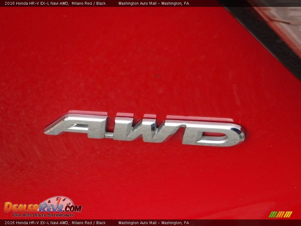 2016 Honda HR-V EX-L Navi AWD Milano Red / Black Photo #19