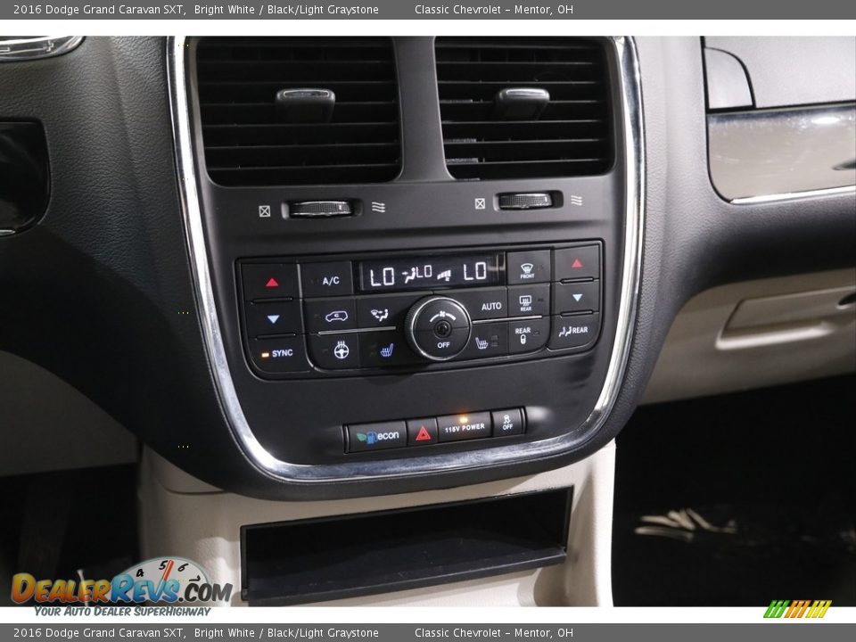 2016 Dodge Grand Caravan SXT Bright White / Black/Light Graystone Photo #13