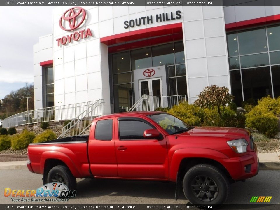 2015 Toyota Tacoma V6 Access Cab 4x4 Barcelona Red Metallic / Graphite Photo #2