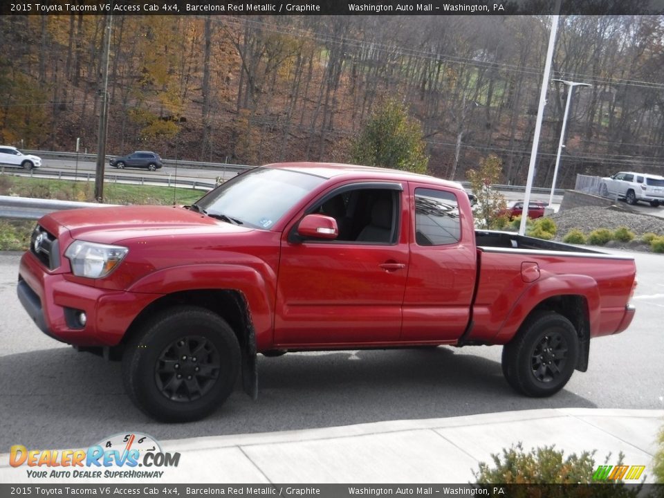 2015 Toyota Tacoma V6 Access Cab 4x4 Barcelona Red Metallic / Graphite Photo #11