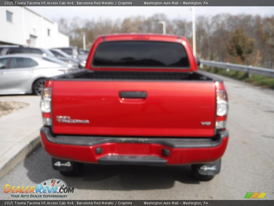 2015 Toyota Tacoma V6 Access Cab 4x4 Barcelona Red Metallic / Graphite Photo #13