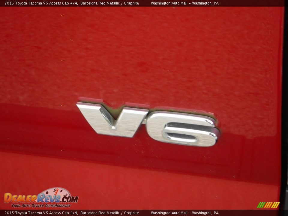 2015 Toyota Tacoma V6 Access Cab 4x4 Barcelona Red Metallic / Graphite Photo #15